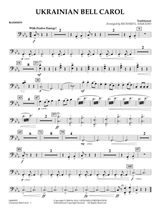 Ukrainian Bell Carol (arr. Richard L. Saucedo) - Bassoon