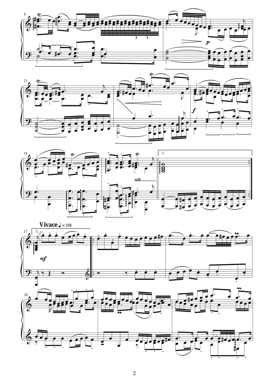 J.S.Bach Orchestral Suite no.1 in C major BWV 1066 - Complete Piano version Piano Solo scores gallery preview page 2