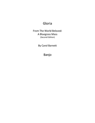 Book cover for Gloria (from The World Beloved: A Bluegrass Mass) - Banjo