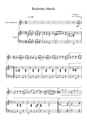 Radetzky March, Johann Strauss Sr., For Alto Saxophone & Piano
