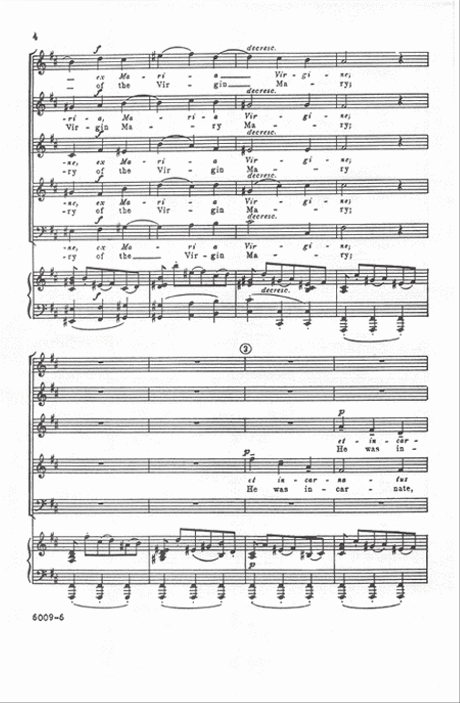 Et Incarnatus Est (He Was Incarnate) (from B Minor Mass) SSATB scores gallery preview page 4