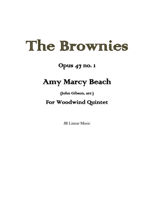 Book cover for The Brownies by Amy Beach set for woodwind quintet