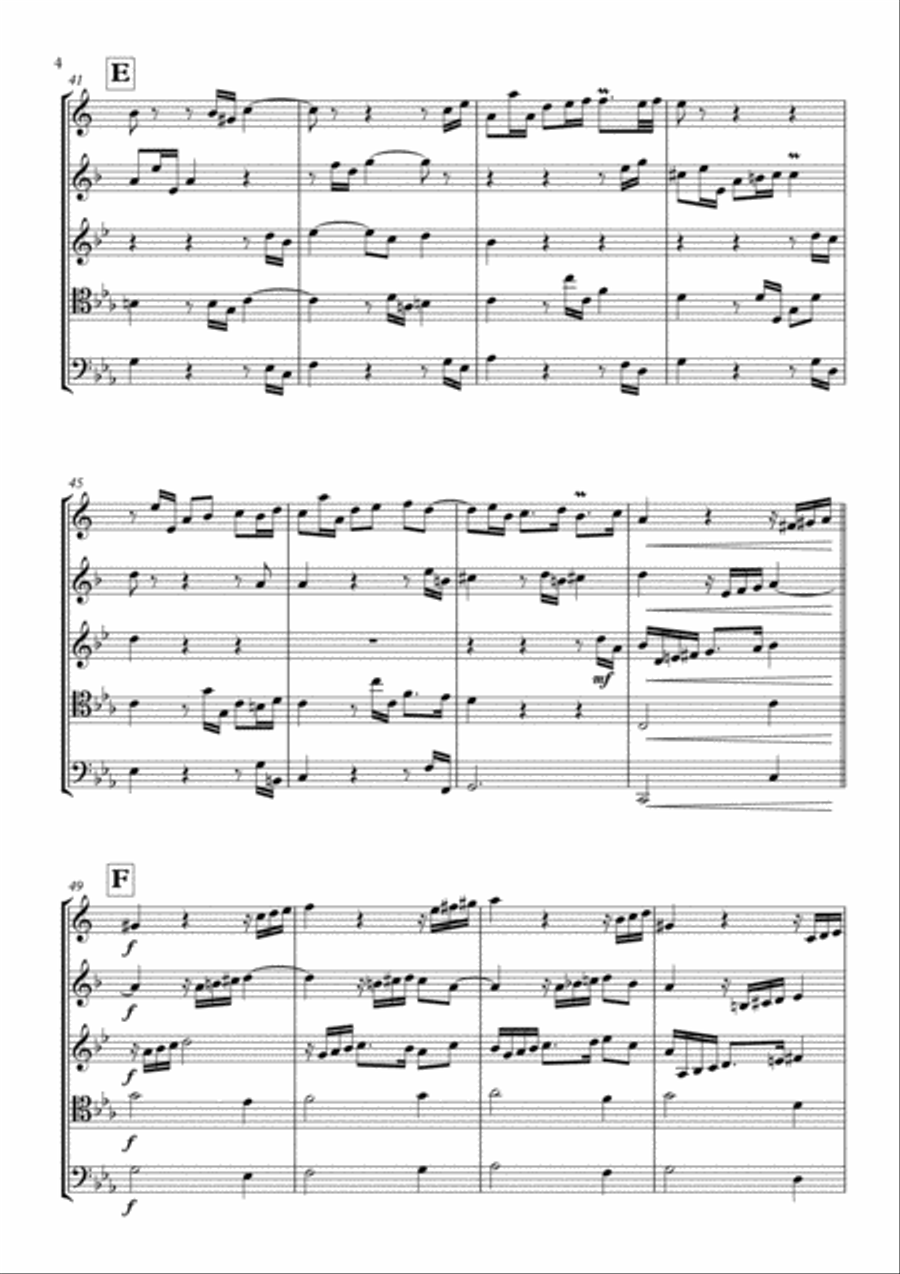 Passacaglia and Fugue in C Minor by J. S. Bach - BRASS QUINTET Brass Quintet scores gallery preview page 6