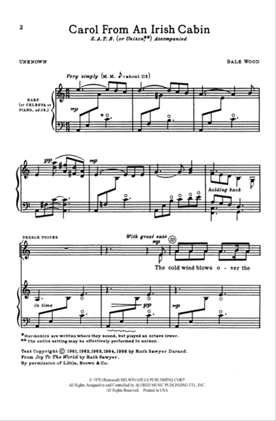 Carol from an Irish Cabin 4-Part scores gallery preview page 9