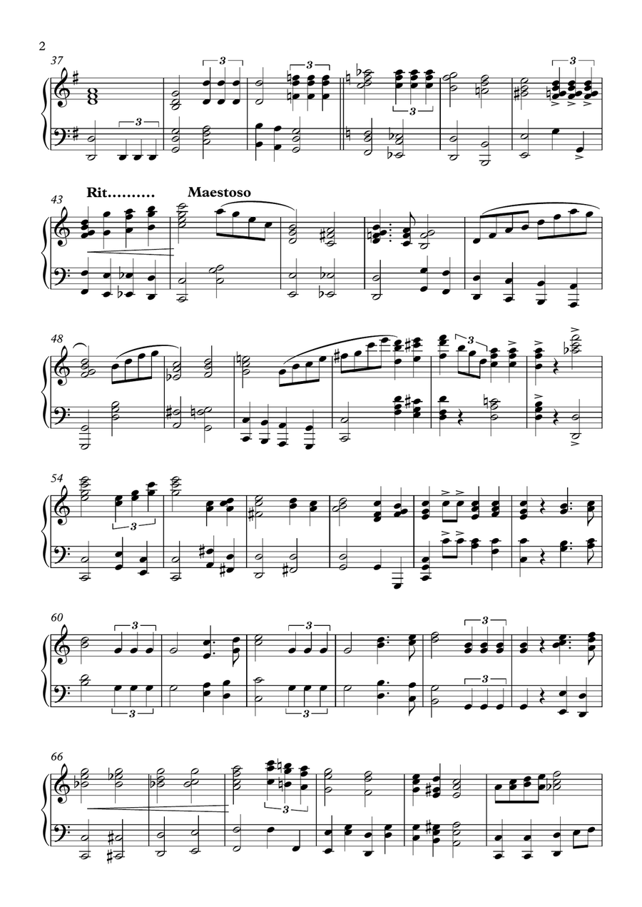 God Bless America Piano Solo scores gallery preview page 2