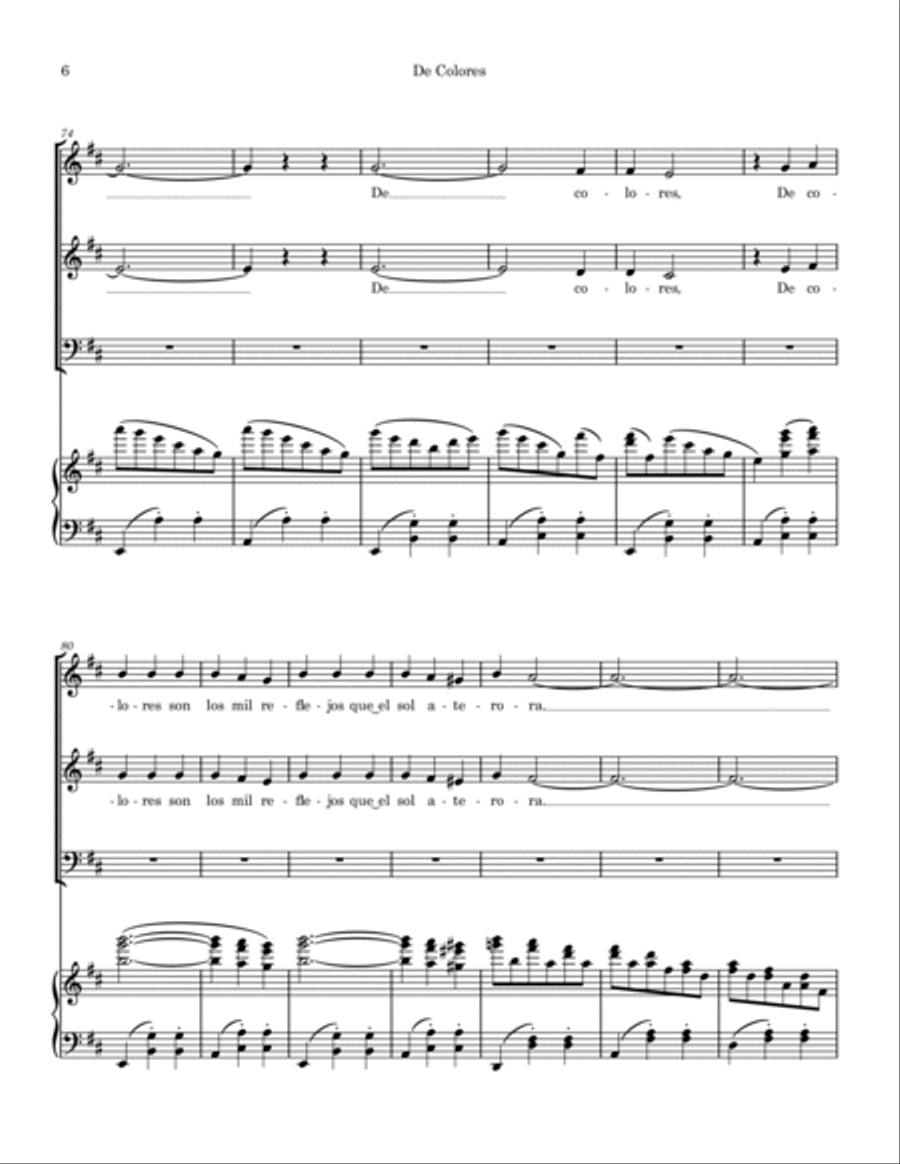 De Colores 3-Part scores gallery preview page 6