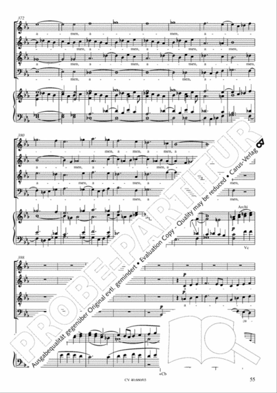 Mass in E flat major (Messe in Es) SATTB scores gallery preview page 56