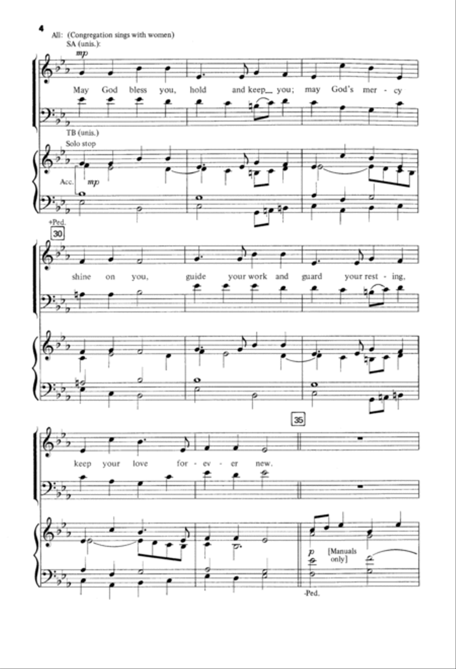 A Nuptial Blessing 4-Part scores gallery preview page 4