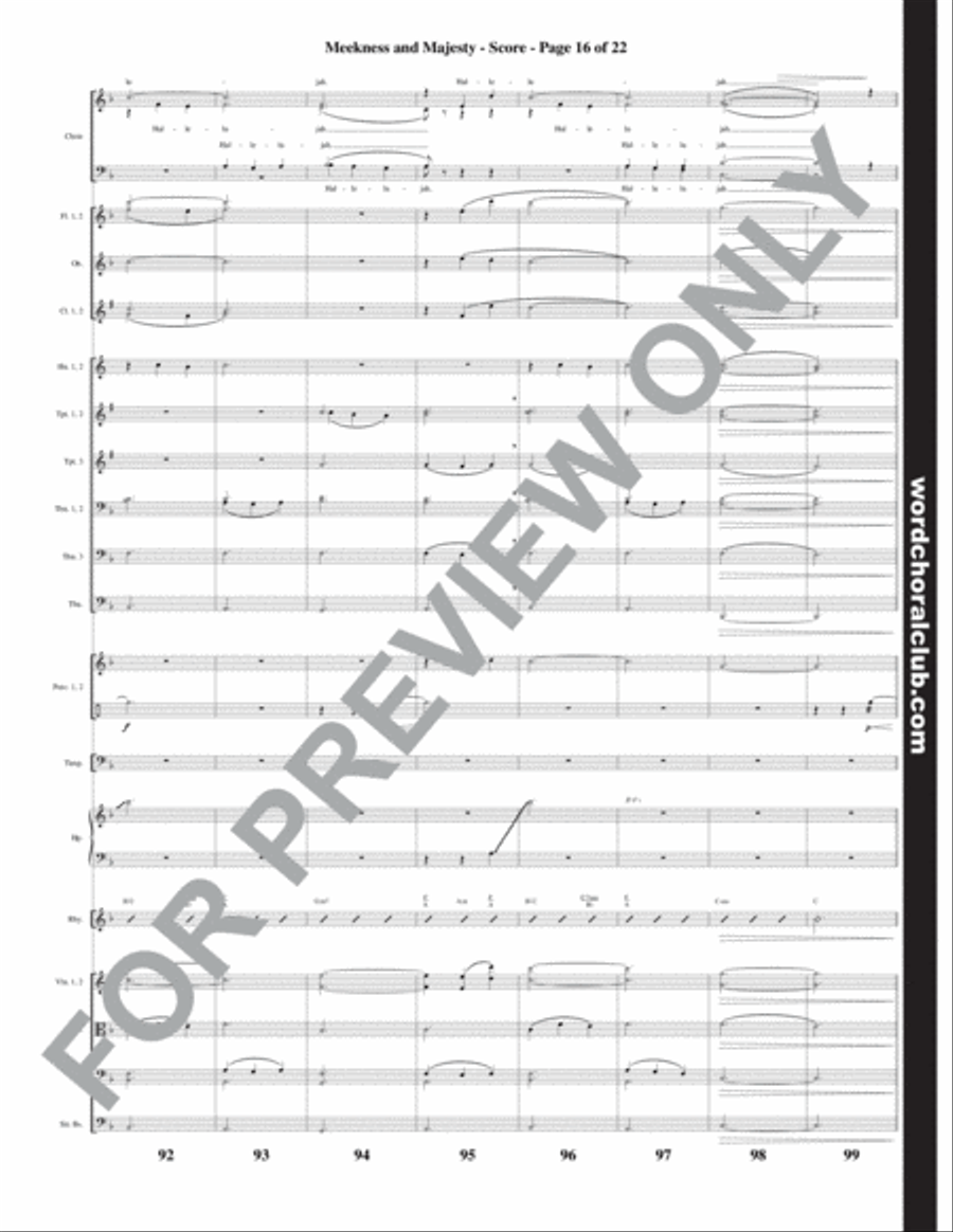 Meekness and Majesty - Orchestration Choir scores gallery preview page 17