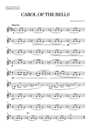 Carol of the Bells (Very Easy/Beginner) - A minor (for English Horn)