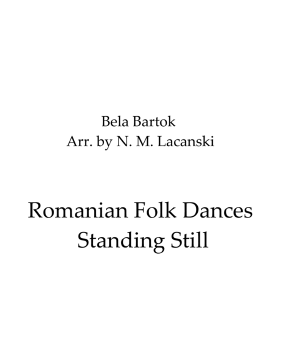 Romanian Folk Dances Standing Still Viola scores gallery preview page 1