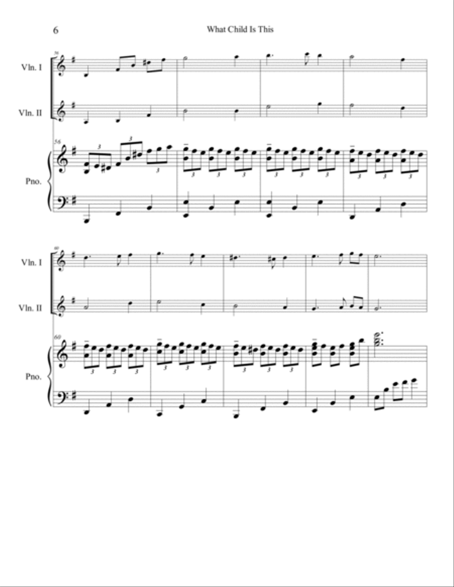 What Child Is This? What Child Is This? String Duet scores gallery preview page 6