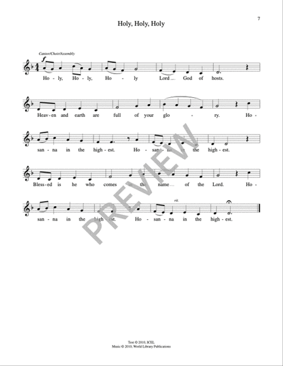 Mass of Awakening-Eucharistic Prayer III-Priest Edition Mass scores gallery preview page 13