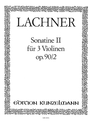 Book cover for Sonatina no. 2 for 3 violins