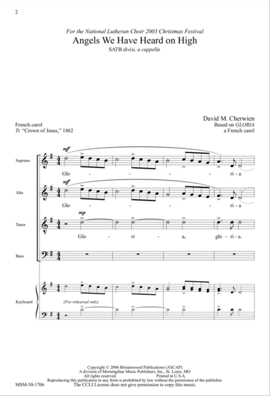 Angels We Have Heard on High Divisi scores gallery preview page 2