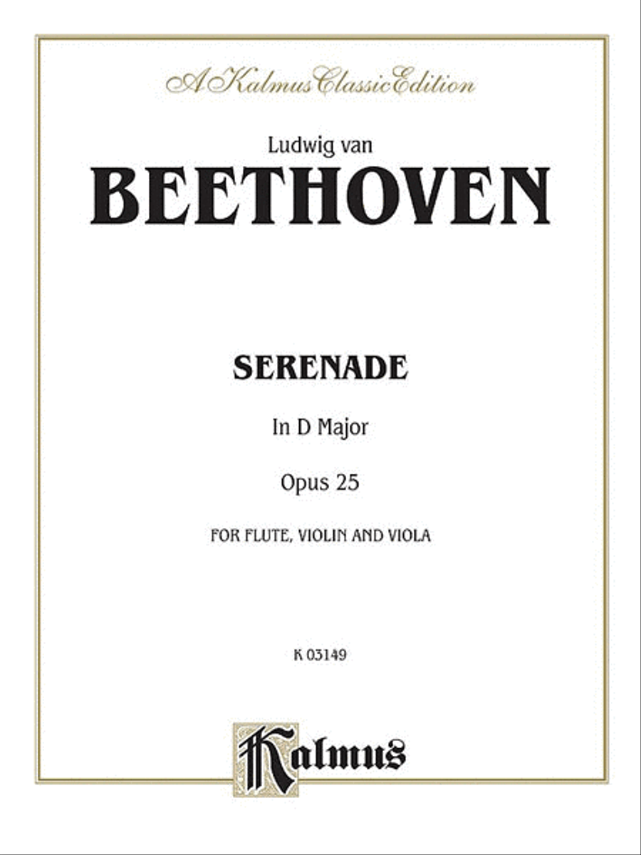 Book cover for Serenade, Op. 25