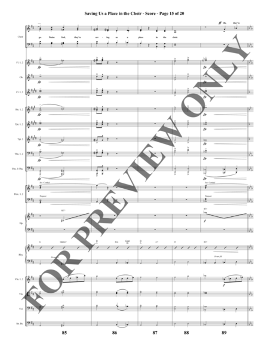 Southern Gospel Songs, Volume 2 - Orchestration Choir scores gallery preview page 16