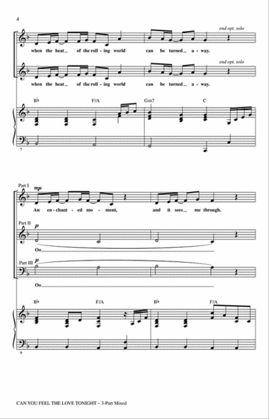 Can You Feel the Love Tonight Choir scores gallery preview page 3