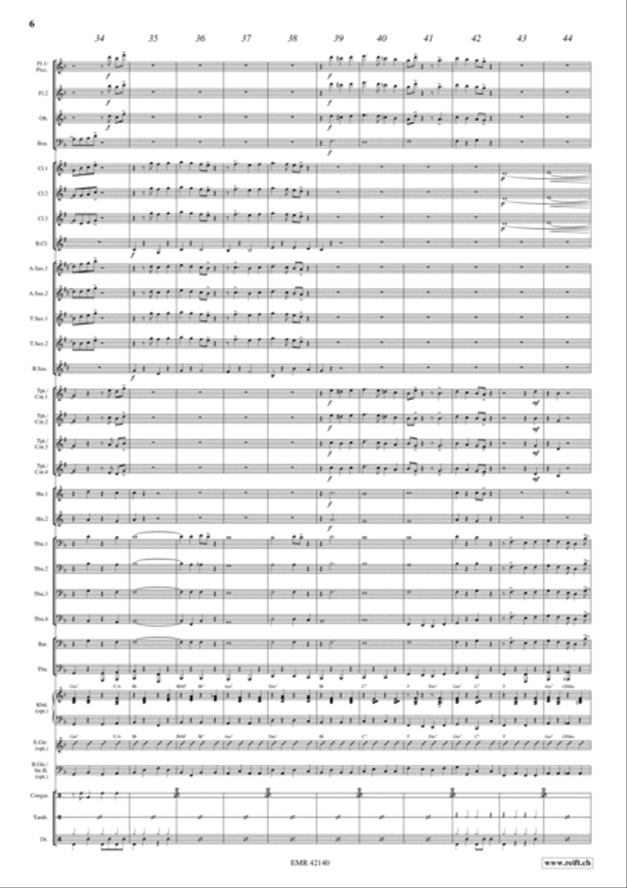 J'aime Paris Au Mois De Mai Concert Band scores gallery preview page 6