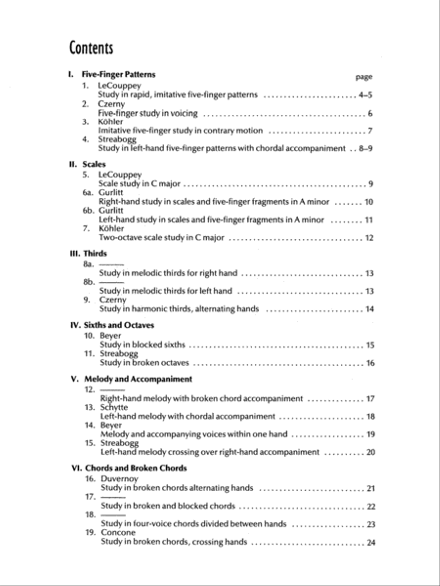 Piano Etudes for the Development of Musical Fingers, Book 2