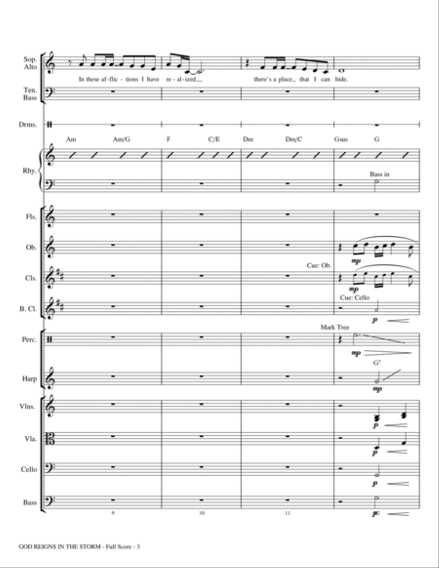 God Reigns In The Storm - Full Score Choir scores gallery preview page 3