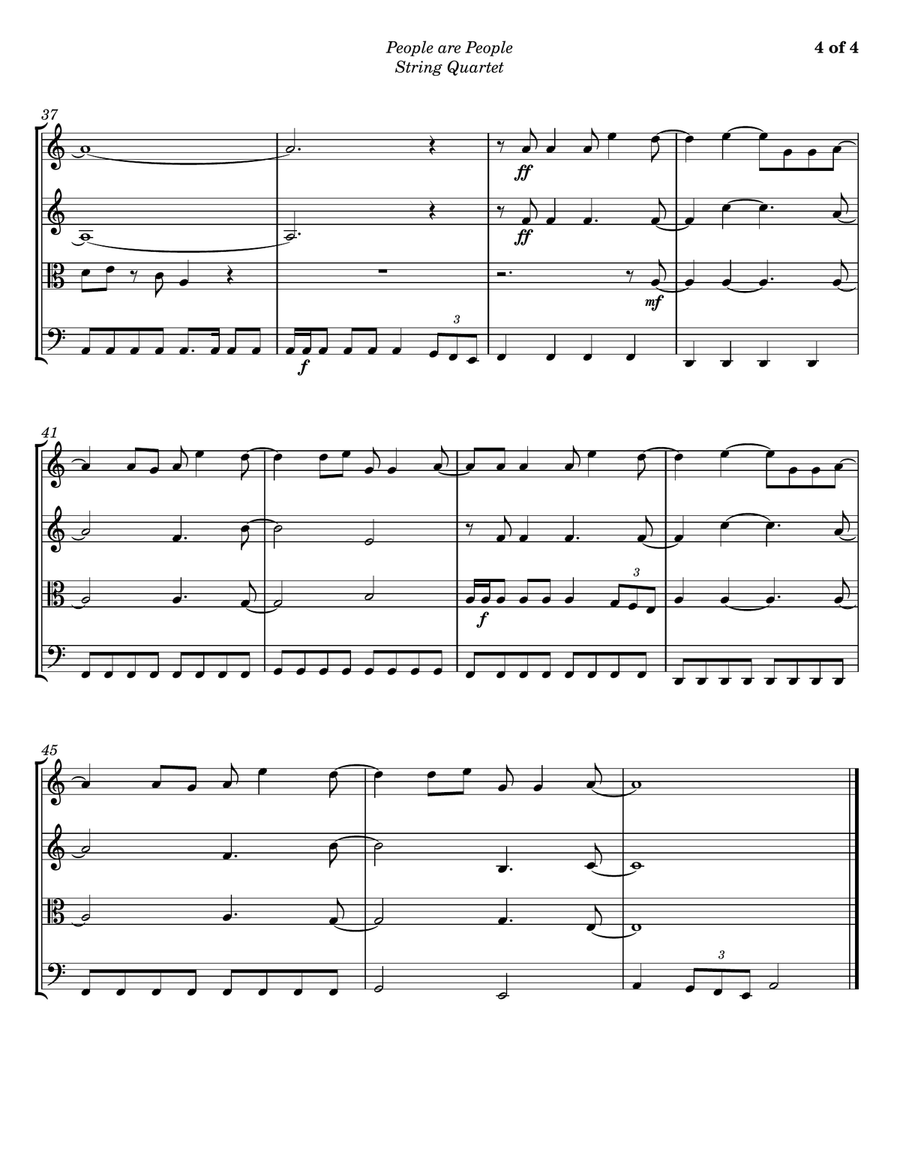 People Are People String Quartet scores gallery preview page 4