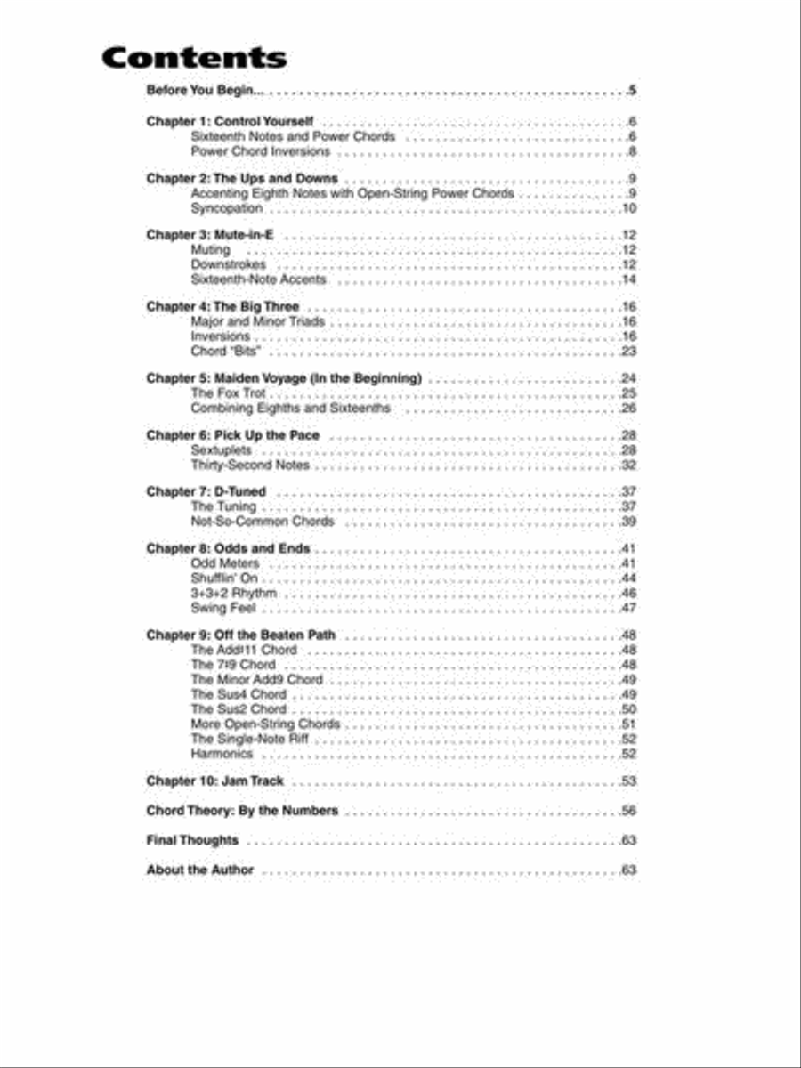 Modern Rock Rhythm Guitar Electric Guitar scores gallery preview page 4
