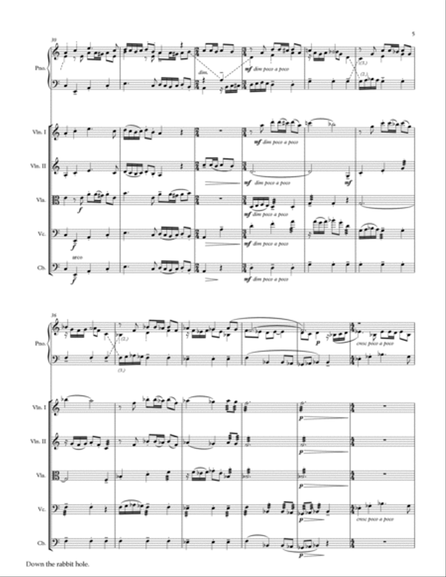 Down the rabbit hole String Quintet scores gallery preview page 5