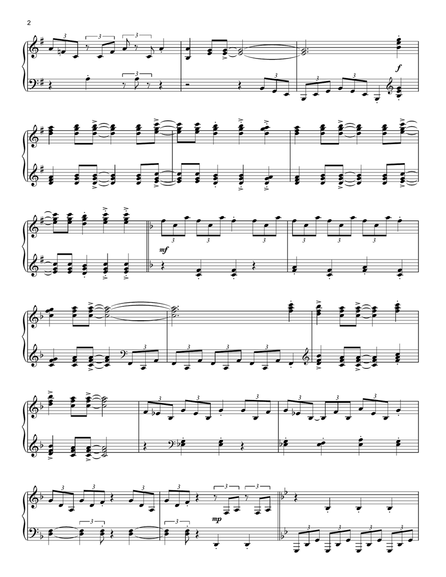 Rosanna [Classical version] (arr. David Pearl) Piano Solo scores gallery preview page 2