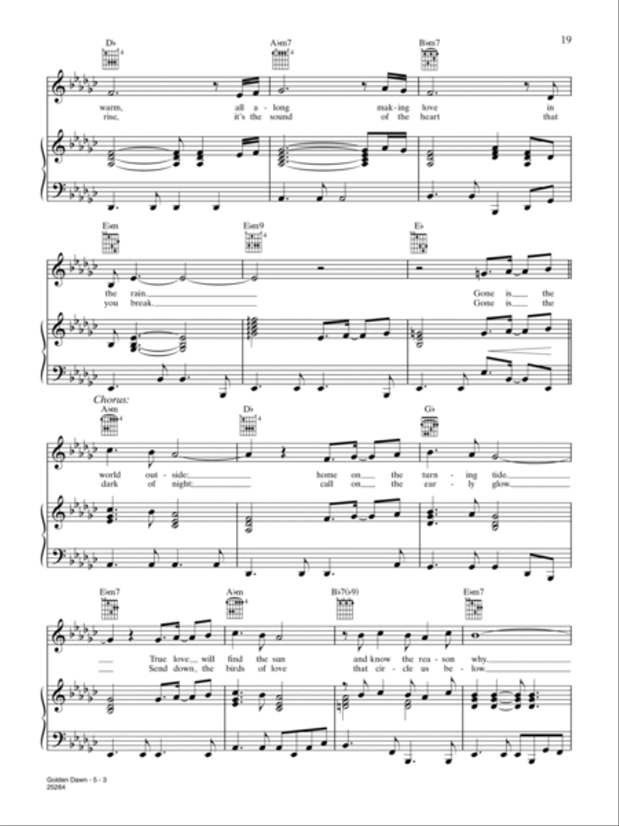 Golden Dawn Golden Dawn Piano, Vocal, Guitar scores gallery preview page 3