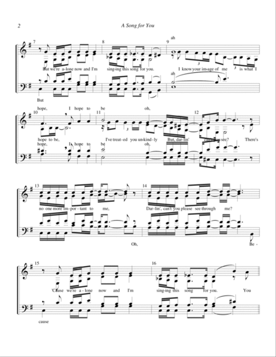 A Song For You 4-Part scores gallery preview page 2