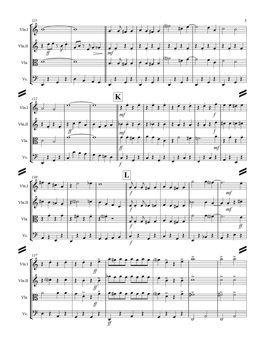 Mele Kalikimaka String Quartet scores gallery preview page 6