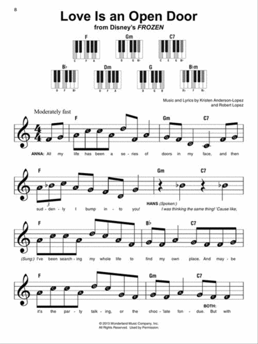 Frozen Collection – Super Easy Songbook Easy Piano scores gallery preview page 6