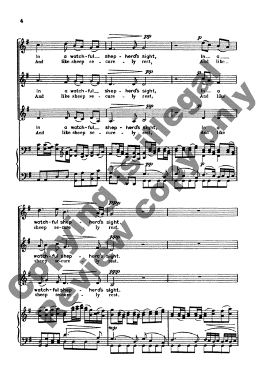 Sheep May Safely Graze (Choral Score)