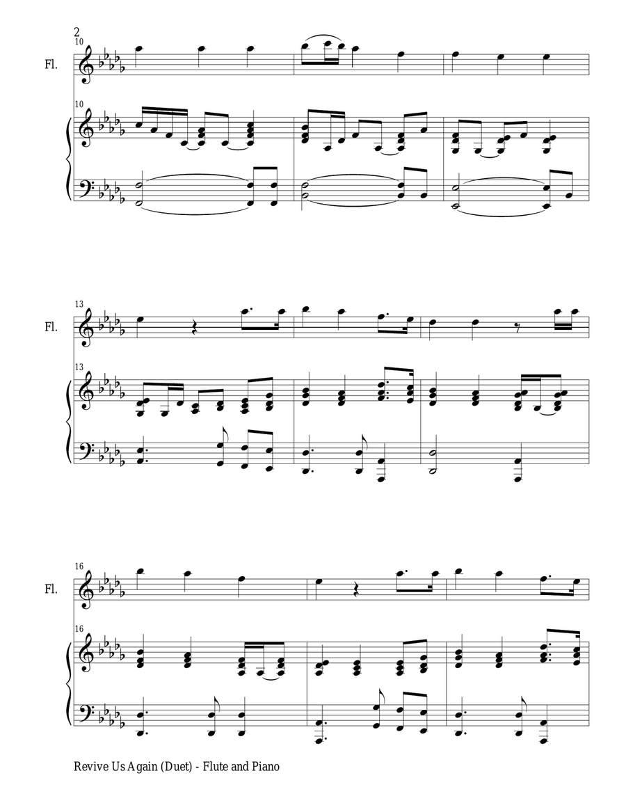 3 GOSPEL HYMNS, SET II (Duets for Flute & Piano) Woodwind Duet scores gallery preview page 4