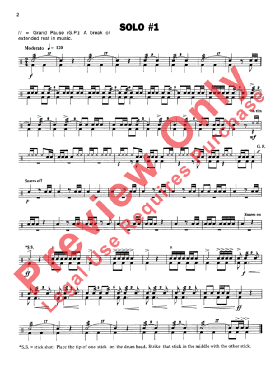 Alfred's Intermediate Snare Drum Solos Percussion scores gallery preview page 6