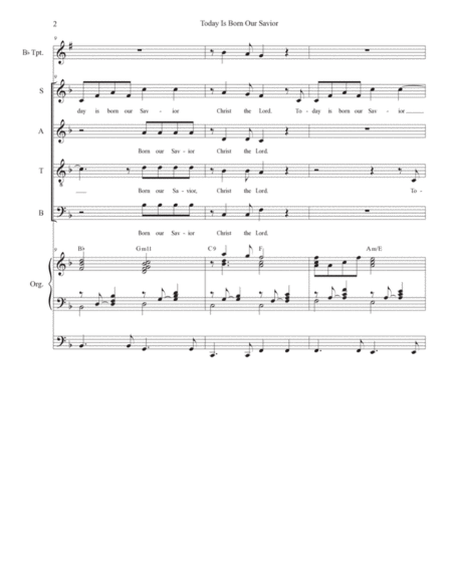 Today Is Born Our Savior (Psalm 96) (SATB) image number null