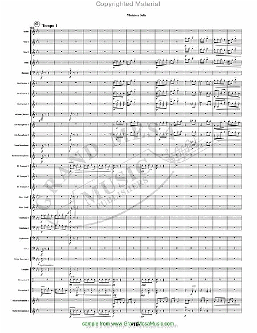 Miniature Suite Concert Band scores gallery preview page 17