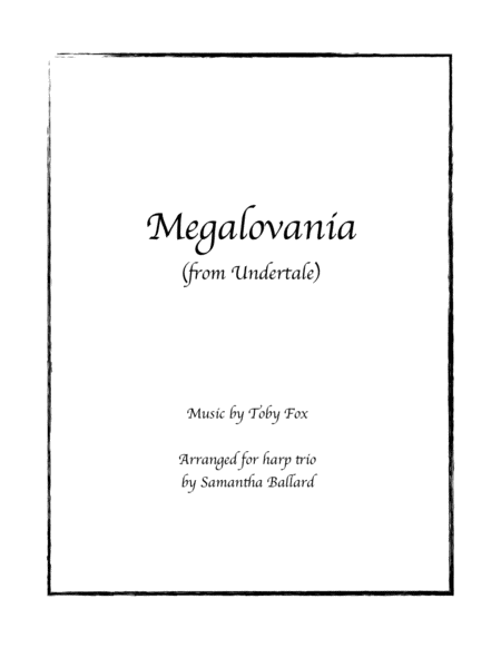 MEGALOVANIA (from Undertale) - Harp Trio Arrangement
