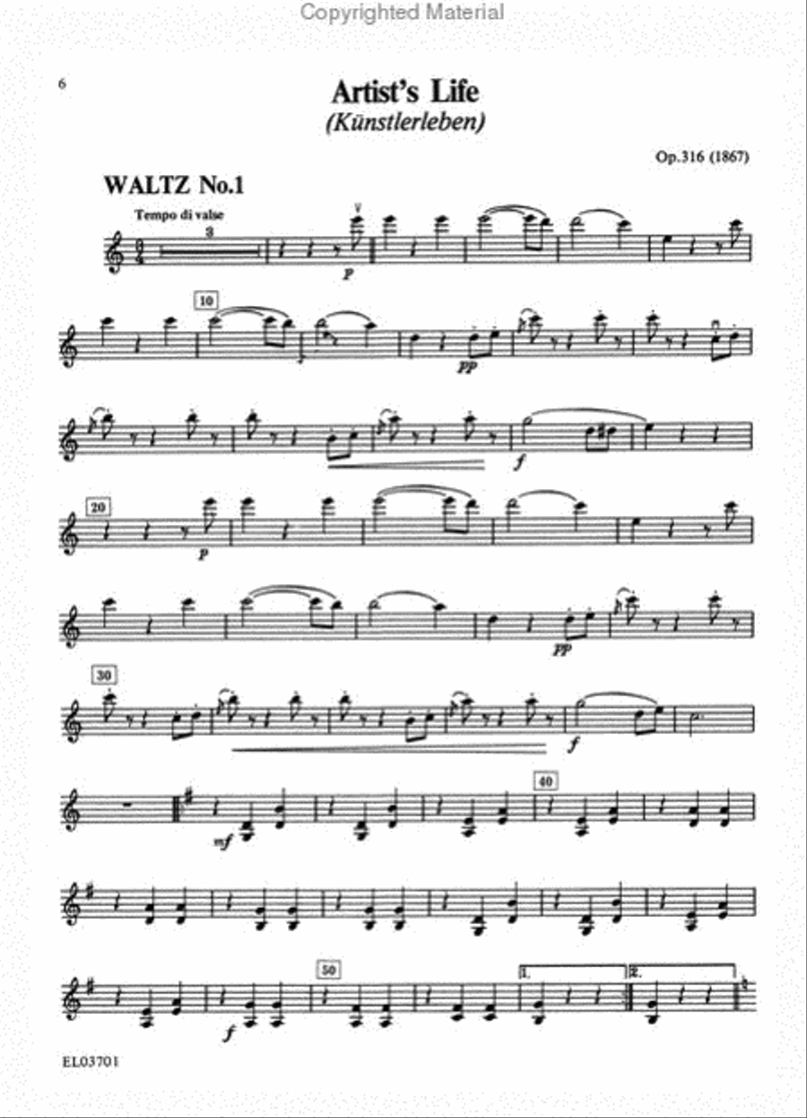 The Best of Johann Strauss, Jr. Waltzes (For String Quartet or String Orchestra) String Quartet scores gallery preview page 3