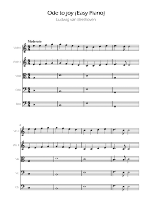 Ode To Joy - Easy String Quintet