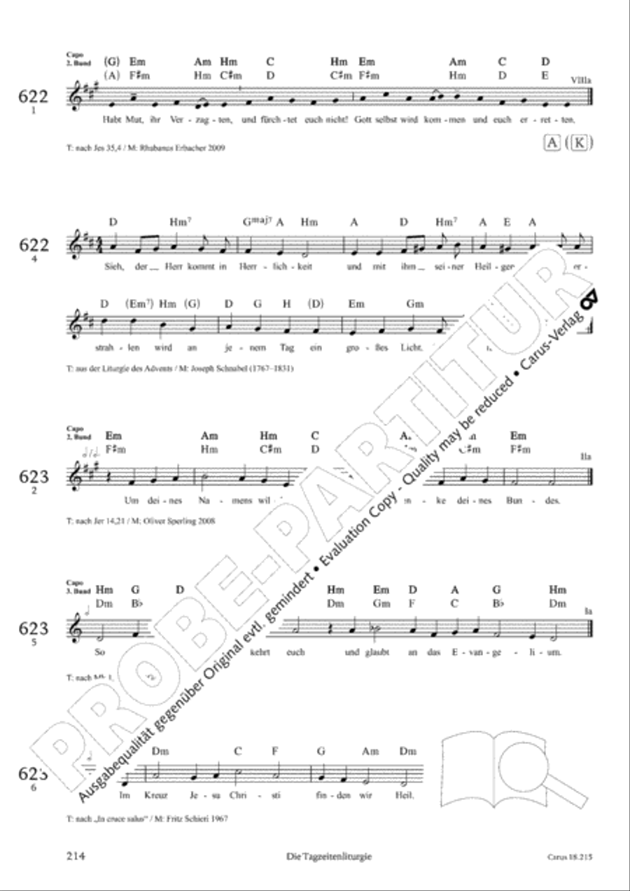 Gitarrenbuch zum Gotteslob Guitar scores gallery preview page 198