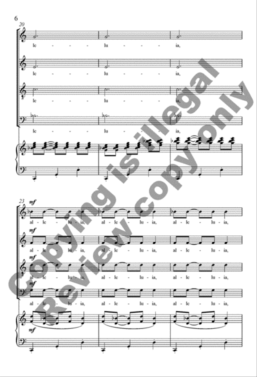 An Alleluia Flourish Divisi scores gallery preview page 6
