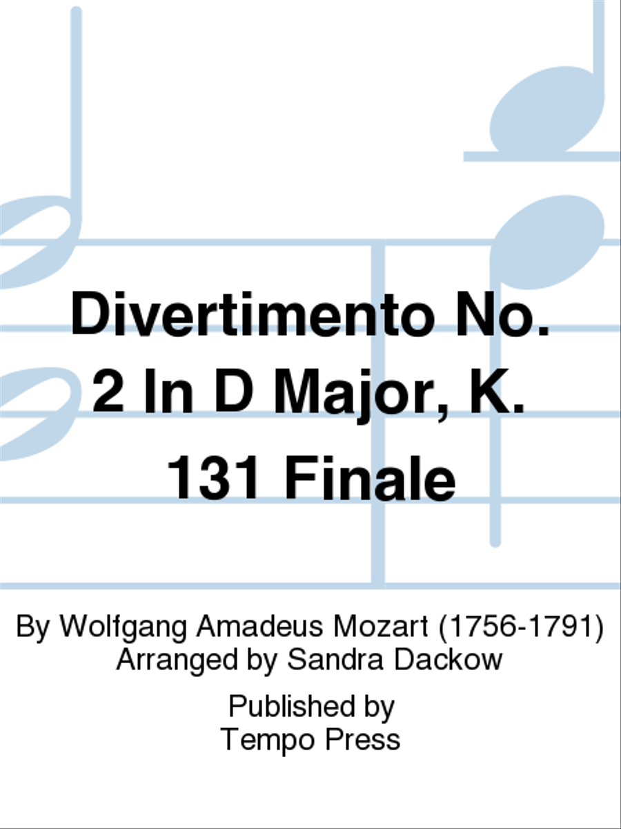 Divertimento No. 2 in D, Finale, K. 131 Orchestra scores gallery preview page 1