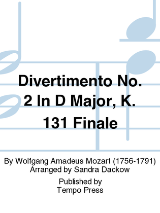 Book cover for Divertimento No. 2 in D, Finale, K. 131