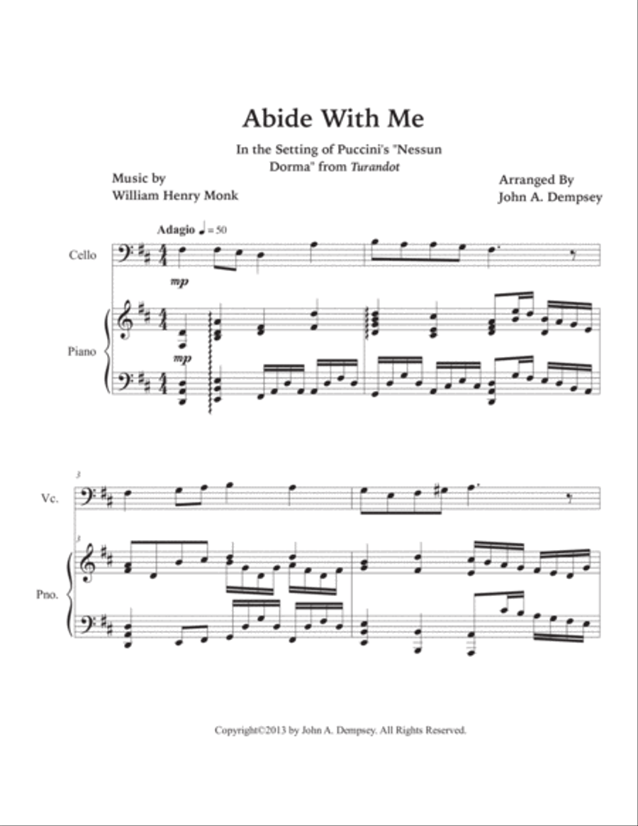 Abide With Me (Cello and Piano) Piano scores gallery preview page 5