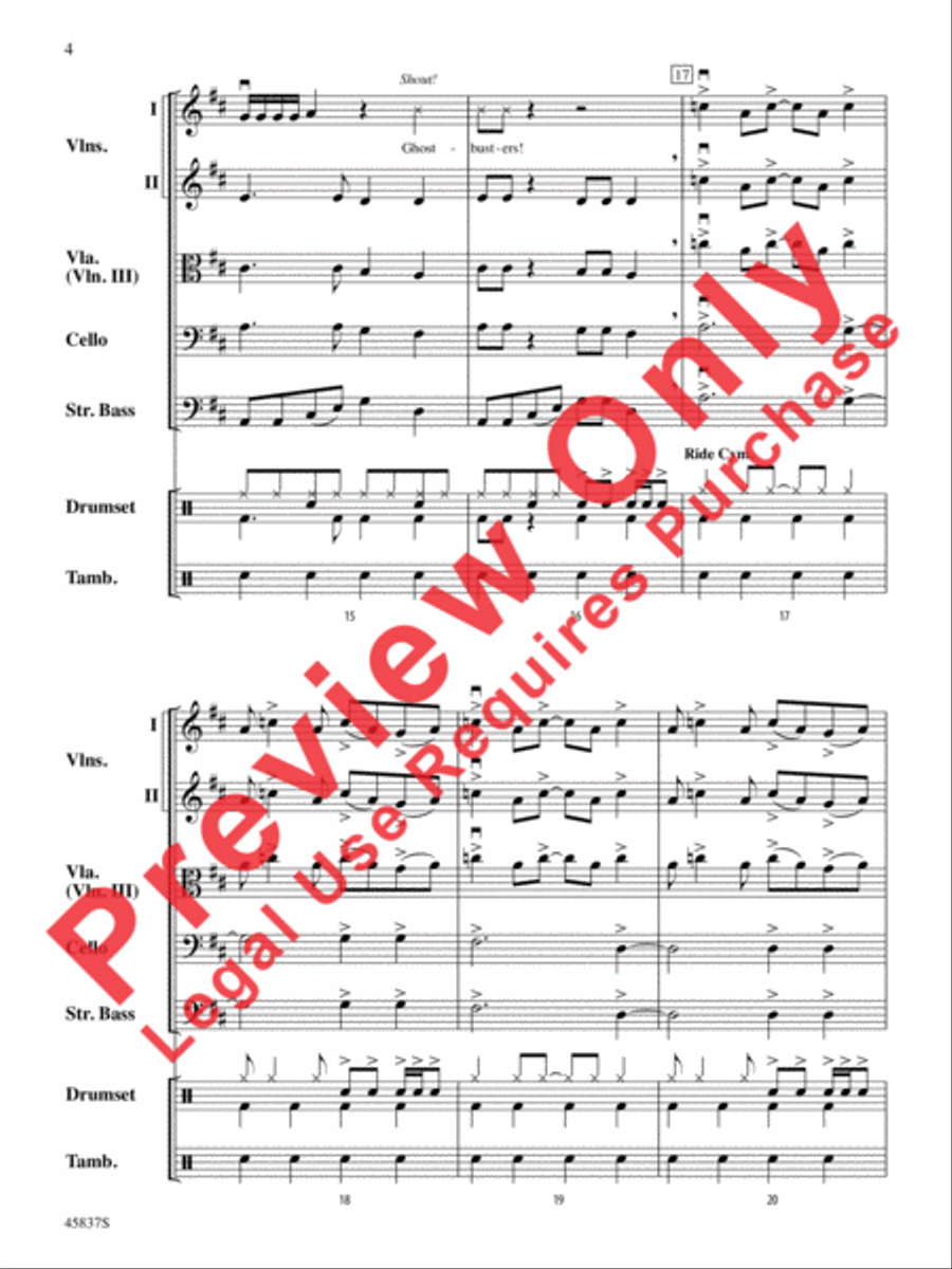 Ghostbusters String Orchestra scores gallery preview page 5