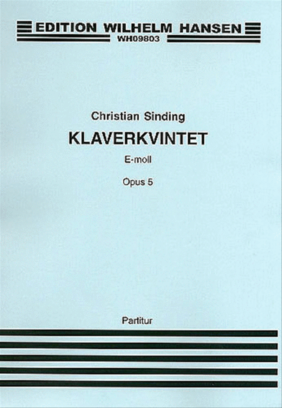 Quintet Op. 5 Quintet Op. 5 Piano Quintet scores gallery preview page 1