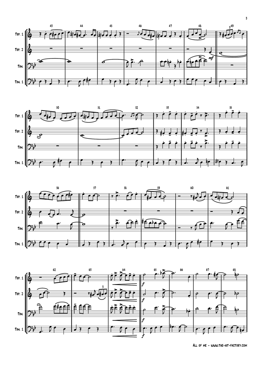 All Of Me Brass Ensemble scores gallery preview page 3