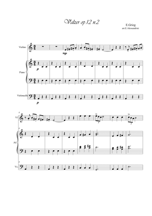 Valzer op.12 n.2. Violin, piano e cello trio